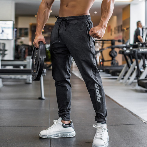 撸铁狼运动长裤男宽松深蹲吸汗