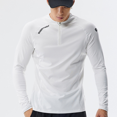 撸铁狼运动健身衣服男秋冬弹力透气速干长袖T恤修身上衣肌肉训练