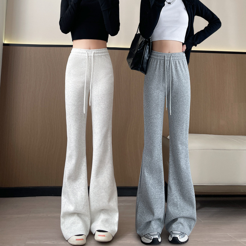 微喇运动裤女春秋款2025新款高腰美式卫裤休闲小个子喇叭马蹄