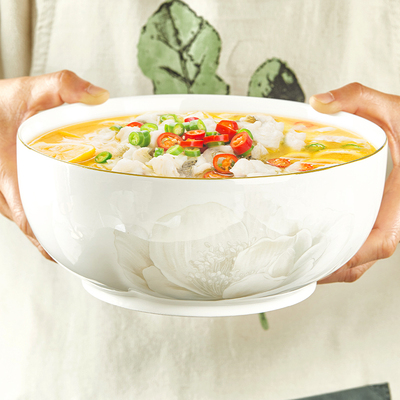 优尊陶瓷加厚陶瓷汤碗