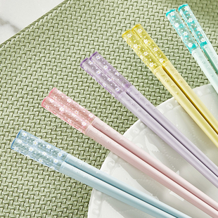 筷子家用一人一筷防滑不易发霉2026新款分餐抗菌筷家庭分色筷10双