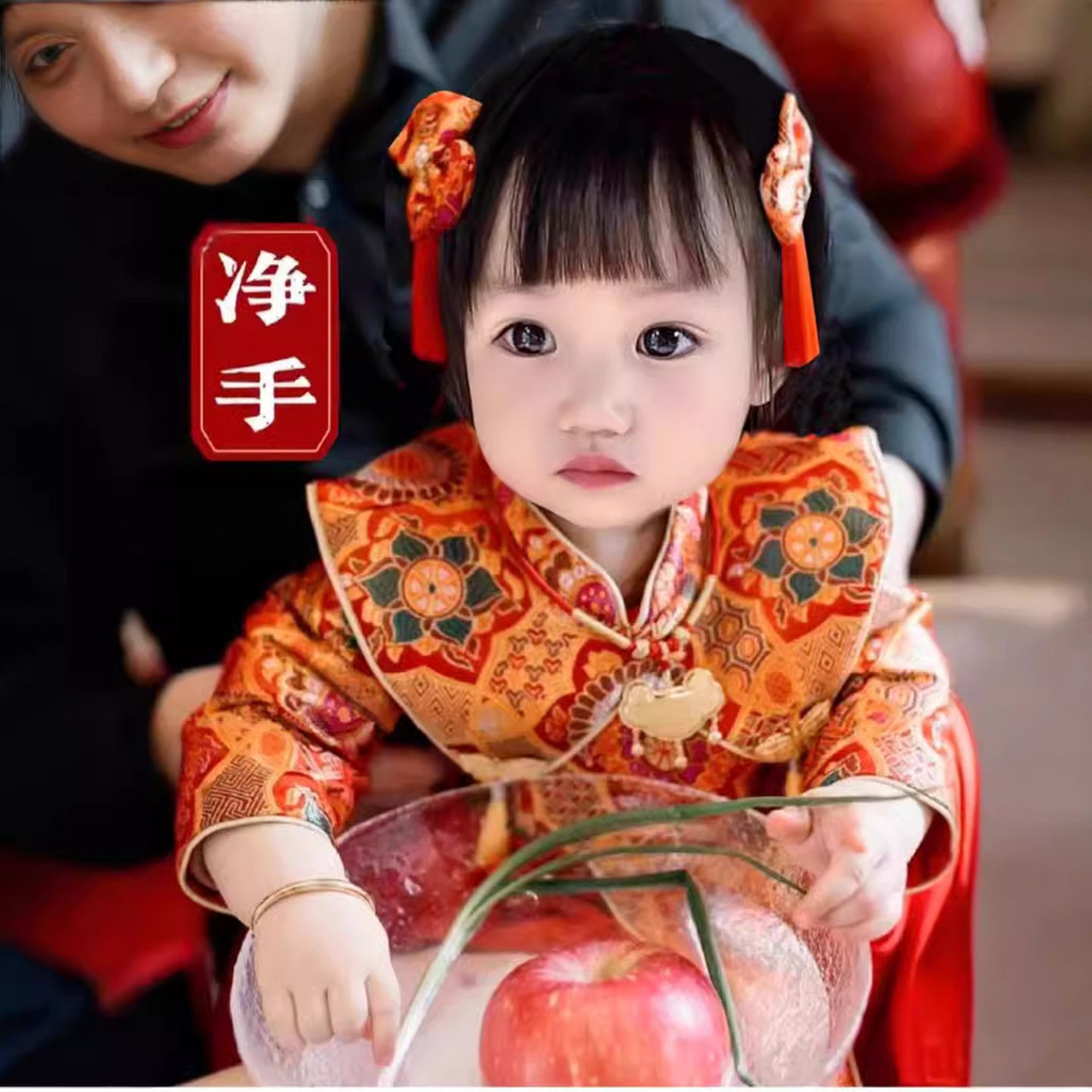 女宝宝一周岁宴礼服公主裙小月龄女童婴儿生日拜年服连衣裙千金风