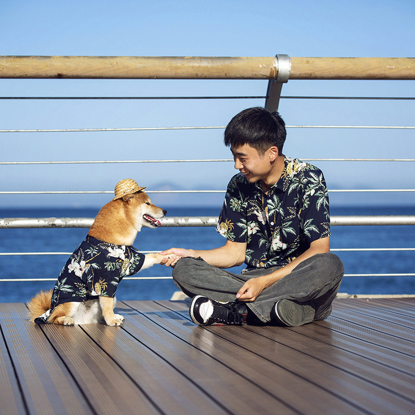 人宠亲子装设计感小狗狗和主人同款衣服中小型犬夏季薄款T恤短袖