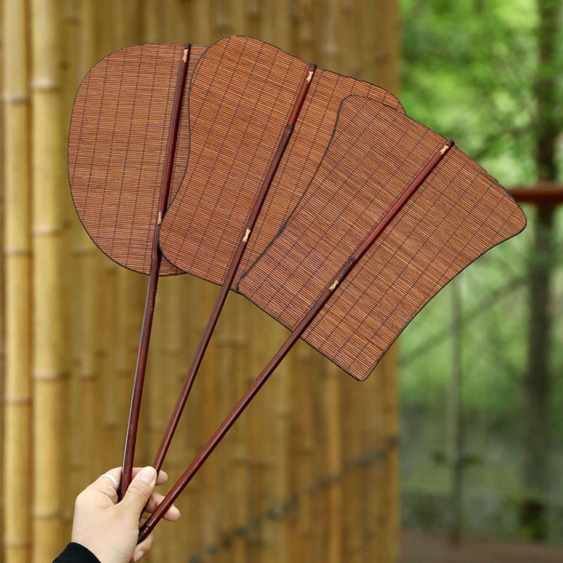 竹编扇老式夏季竹子腰团扇夏天纳凉国风汉服舞蹈道具非遗手工蒲扇