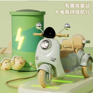 儿童摩托车1到3岁男女孩新款宝宝网红遥控电动三轮车玩具超长续航