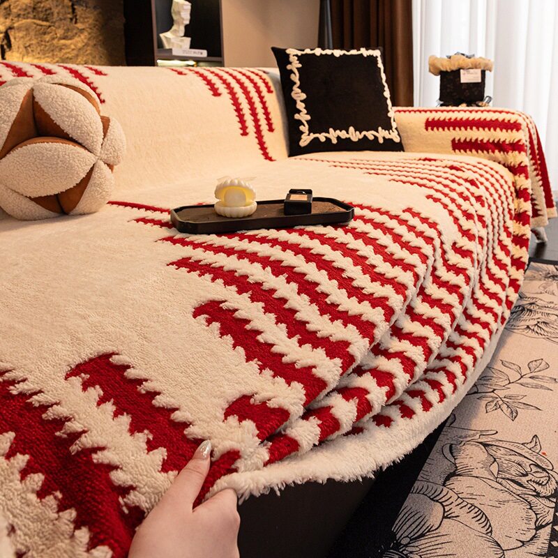 沙发氛围毯客厅办公室午睡毯轻奢高级感四季通用新年盖毯防尘盖布