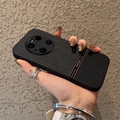 适用华为mate50pro手机壳木纹素皮高级感mate40pro保护套新款 70女se mate60黑色m30潮男40e磨砂nova11