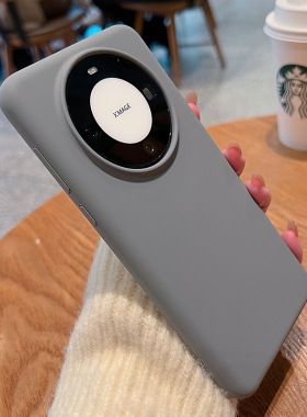 钛灰色液态硅胶支架适用华为Mate60pro手机壳亲肤软糯mate60pro+保护套防摔meta50高级感mt70磁吸mt40情侣潮p