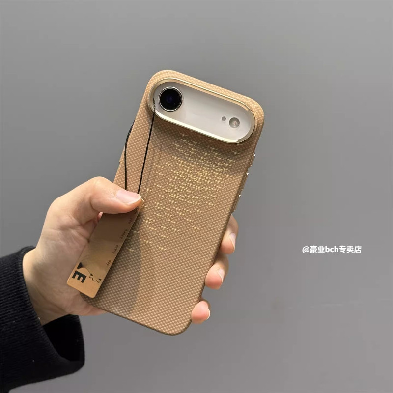 磨砂【浮光波粼】凯夫拉纹理适用iphone17Air手机壳17promax苹果16pro磁吸硬壳15高级感轻奢大孔全包防摔男女