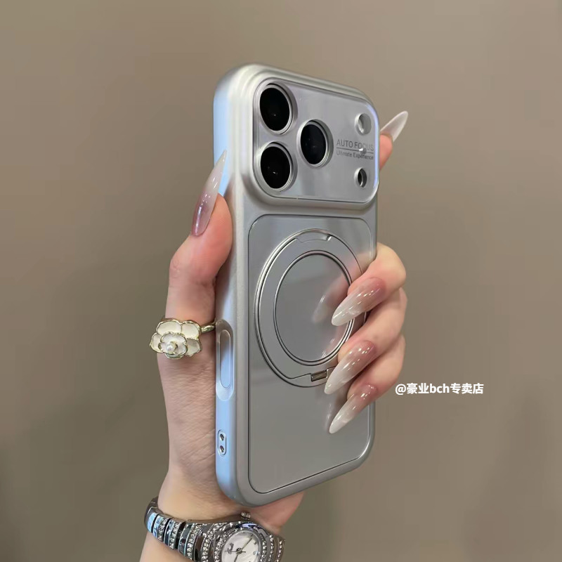 ins奶白钢化玻璃背板适用苹果17ProMax手机壳新款iPhone16pm巨好看15pm秒变17大视窗pro女款ip17相机ai保护套