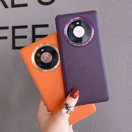 mate30/40/50简约高级素皮防摔壳