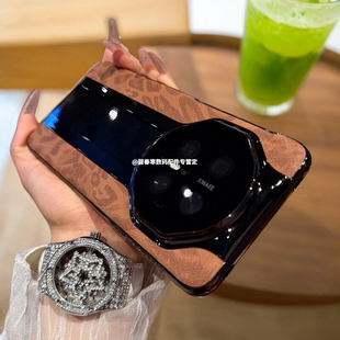 高档棕豹纹秒变保时捷适用华为mate70RS手机壳mate70pro+新款MATE80全包Mate60Pro+小众m50荣耀魔术magic7pro