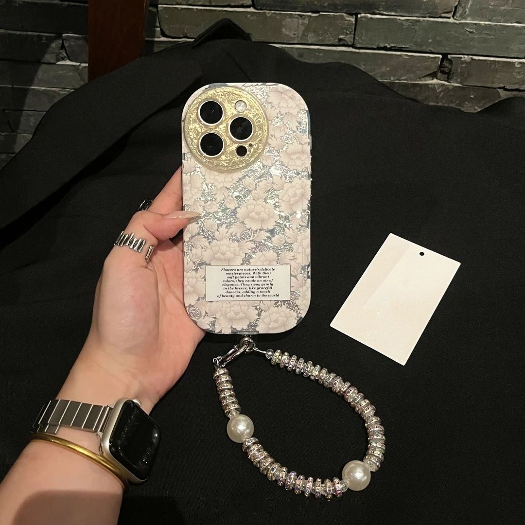 适用苹果16promax手机壳新款iphone15pro满屏白色花朵14pm复古高级感13硅胶软16女款15max全包锡纸pm保护壳套,3C数码配件,手机保护套/壳,淘宝优惠券,粉丝福利购,淘宝优惠卷