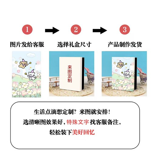 包装盒自选图礼盒天地盖盒礼物盒定制动漫礼盒送友diy礼品盒闺密