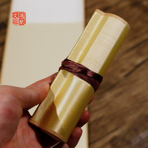 蜡染作品纸挂轴卷轴空白毛笔卷轴