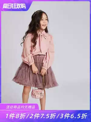 2020 children's clothing spring new girls ' mesh tutu children's half-length skirt medium and large children's wild princess short skirt