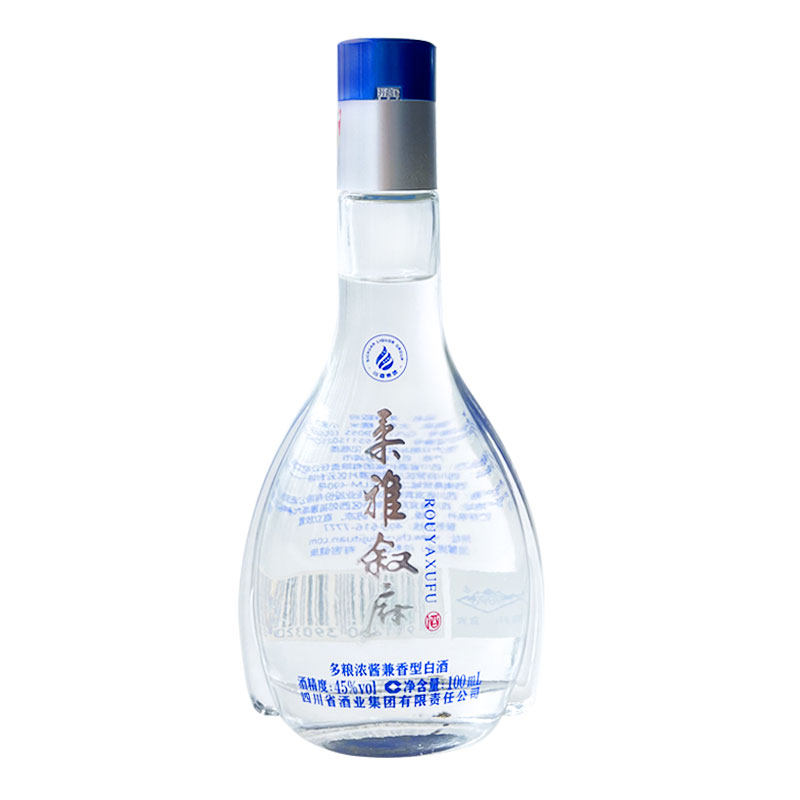 【叙府官方授权】叙府柔雅45度100ml浓酱兼香型光瓶粮食酒白酒