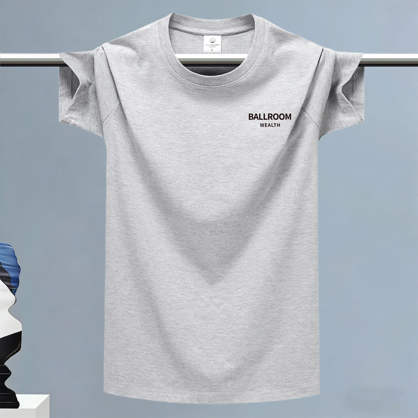 正品夏季纯棉短袖t恤男青年宽松大码薄款上衣学生百搭运动打底衫