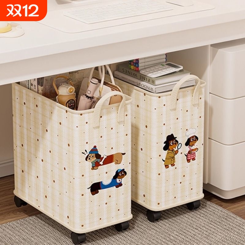 可移动置物架落地带轮收纳小推车