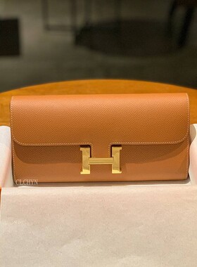 H扣康康包EP掌纹手包新款真皮钱包女长款大容量多功能手黑色牛皮