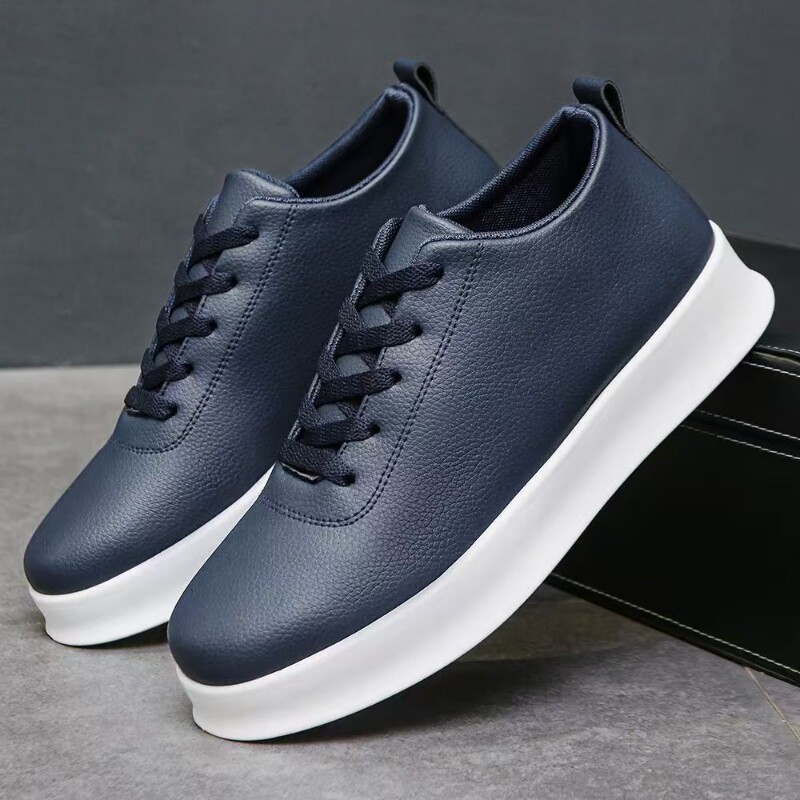 黑色男鞋一脚蹬滑板鞋圆头懒人鞋休闲轻便运动鞋外贸跨境平底鞋男