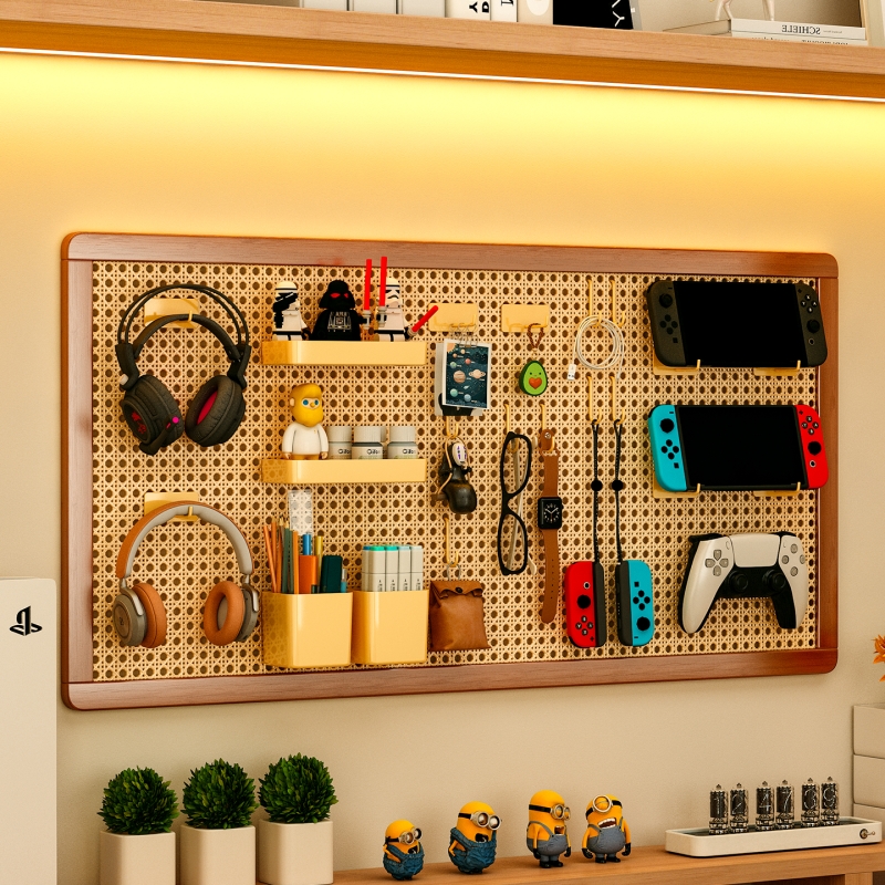 洞洞板置物架树藤入户玄关