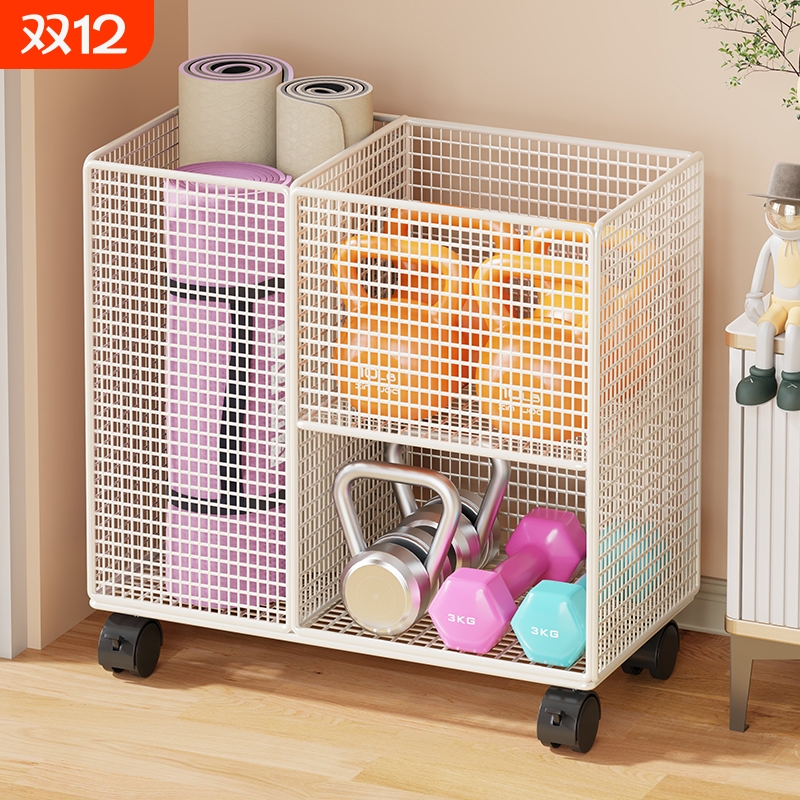 大容量健身器材收纳篮瑜伽垫收纳