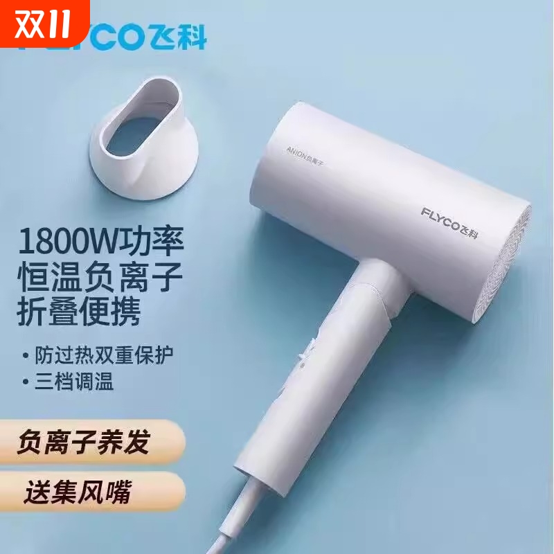 飞科吹风机酒店宾馆浴室卫生间家用公寓民宿泠热风折叠风筒干发器