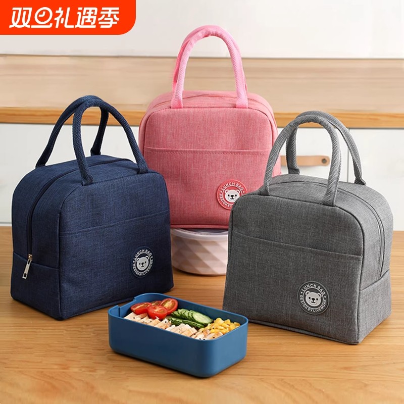 饭盒保温包手提袋子加厚防水便当包学生大容量铝箔包上班带饭餐包