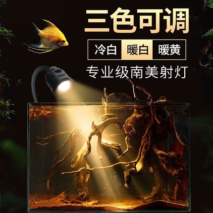 南美缸射灯鱼缸造景照明专用led灯防水溅古法水草全光谱定时变焦