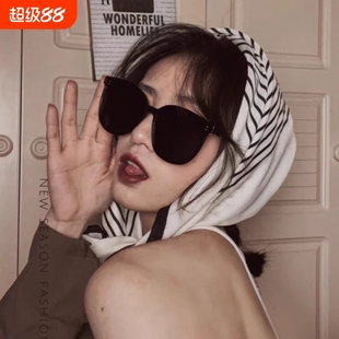 潮酷墨镜女士开车大脸显瘦防紫外线防偏光防晒强光太阳镜男生痞帅