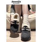 灰色复古加绒保暖厚底雪地棉鞋女冬2025新款加厚增高毛毛勃肯鞋子