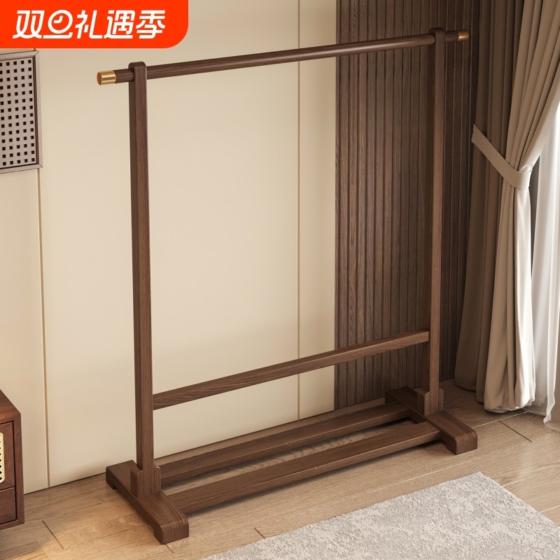衣帽架落地挂衣架鞋架一体收纳架子移动折叠置物外套卧室床床头