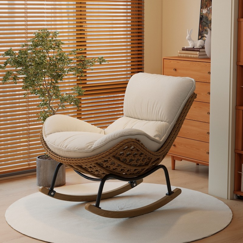 摇摇椅沙发阳台大人摇椅休闲躺椅家用客厅单人沙发椅椅子实用久坐