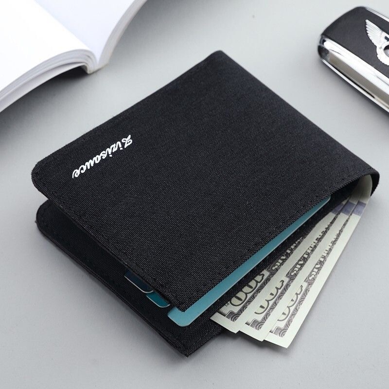 帆布超薄迷你短款小钱包女男驾驶证卡包一体男士学生薄款小巧钱夹