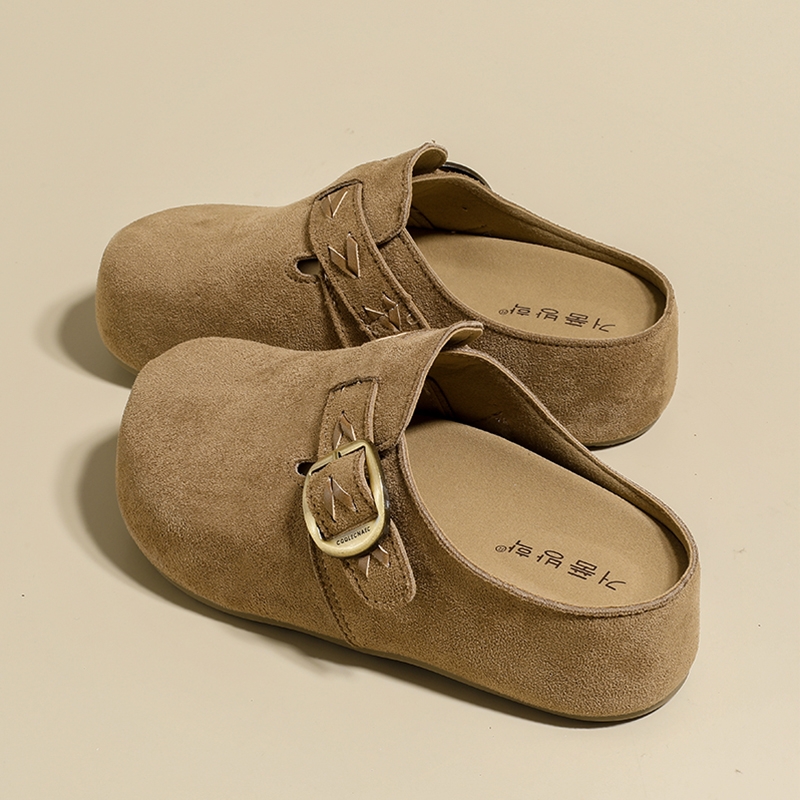 小个子厚底增高包头勃肯半拖鞋女外穿2025秋季懒人软底巨好看鞋子