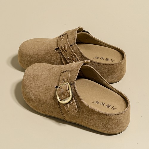 小个子厚底增高包头勃肯半拖鞋女外穿2025秋季懒人软底巨好看鞋子