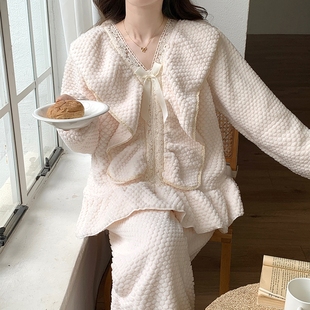 保暖套装 秋冬季 长袖 珊瑚绒加厚甜美ins风2025新款 家居服 睡衣女款