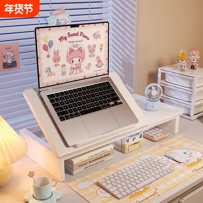 台式升降式电脑增高架显示器屏幕支撑架垫高底座架子办公桌面置物架笔记本电脑托可调节显示屏悬浮垫高底座