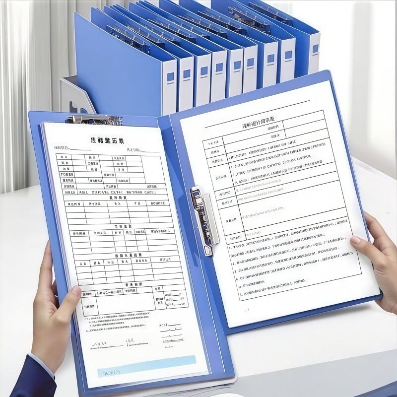 文件夹a4资料夹夹板资料办公用品加厚收纳整理神器单双强力夹夹子收