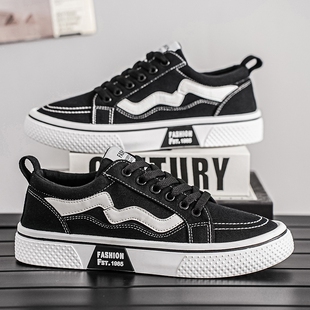 帆布鞋男士2026新款春季防滑运动板鞋男工作上班红色百搭休闲男鞋