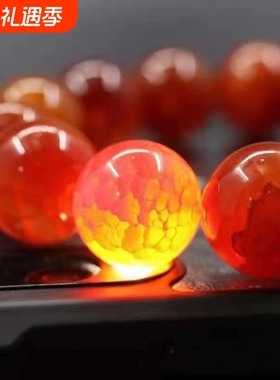 南红玛瑙龙纹手链龙鳞手串