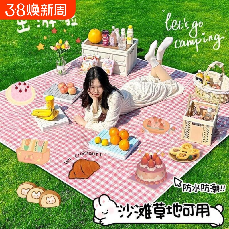 野餐布in风露营垫子野餐用品户外防潮垫野餐垫春游地垫
