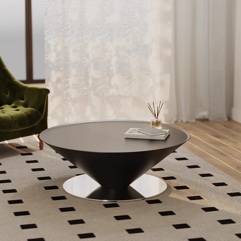 飞碟悬浮家用客厅风茶几奶油现代设计师轻奢边几极简意式艺术铁艺