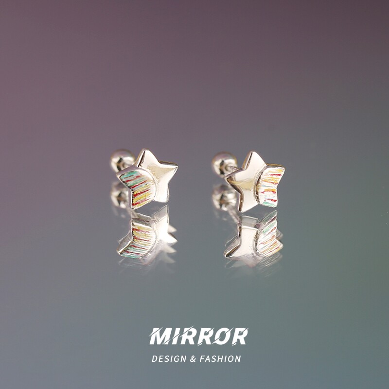 小麋人925银流星耳钉女耳环耳饰小巧轻奢时尚防丢气质个性新款