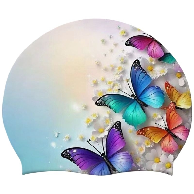 硅膠泳帽risaiter高彈力防水炫彩