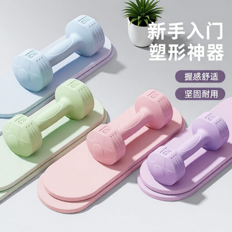 哑铃女士健身器材家用瘦肚子杠铃壶铃儿童青少年女小哑铃2KG一对