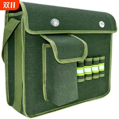 超大容量工具包便捷工具袋斜挎加厚耐用帆布包结实耐用木工小号包