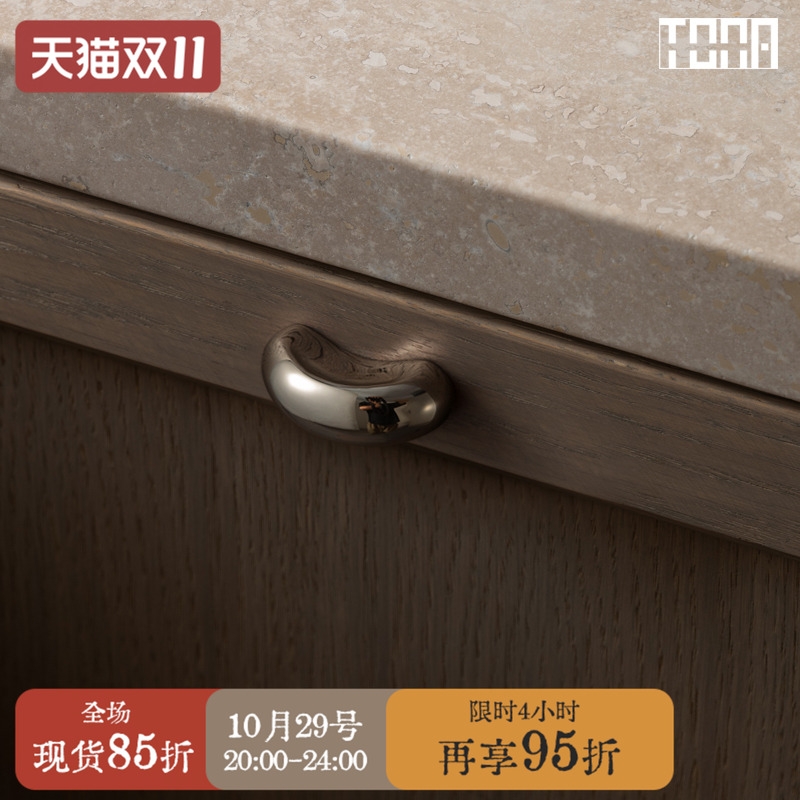 与秋天的云朵.同那TONA钛银色黄铜柜门把手橱柜抽屉中古风小拉手
