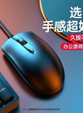 牧佳人鼠标有线静音USB家用无声办公台式笔记本电脑商务电竞鼠标
